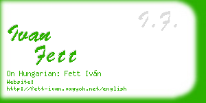 ivan fett business card